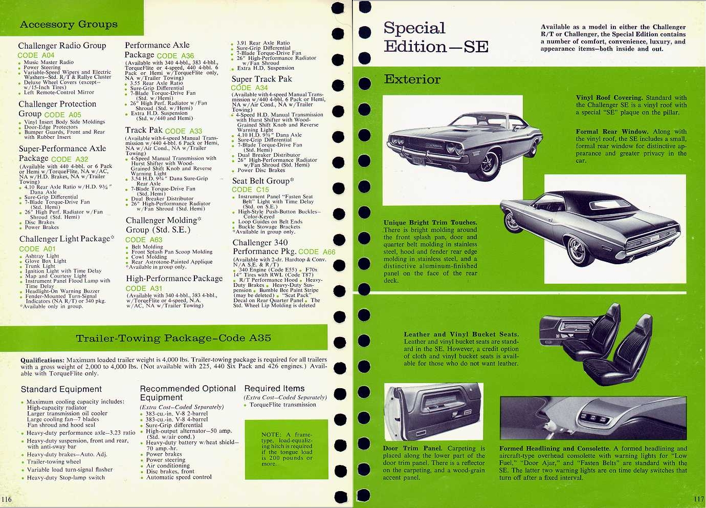 1970 Dodge Challenger Lineup Brochure Page 15